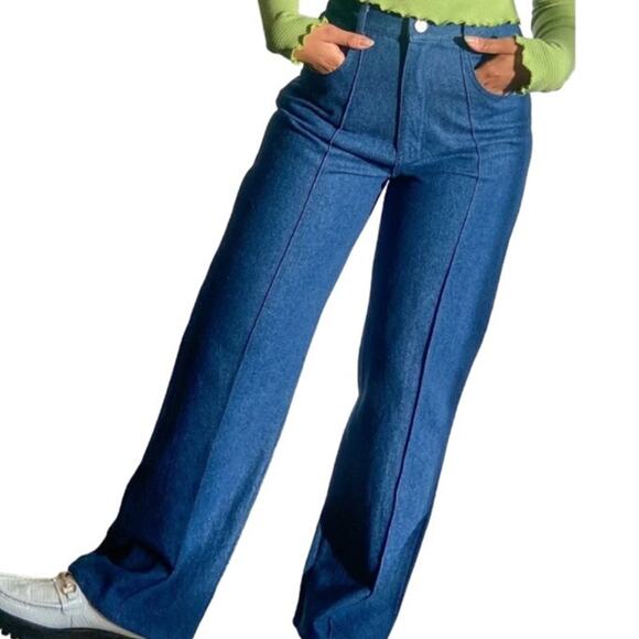 Lisa Says Gah High Waisted Wide Leg Robyn Jeans Vintage Inspired Size 28 - Picture 1 of 11